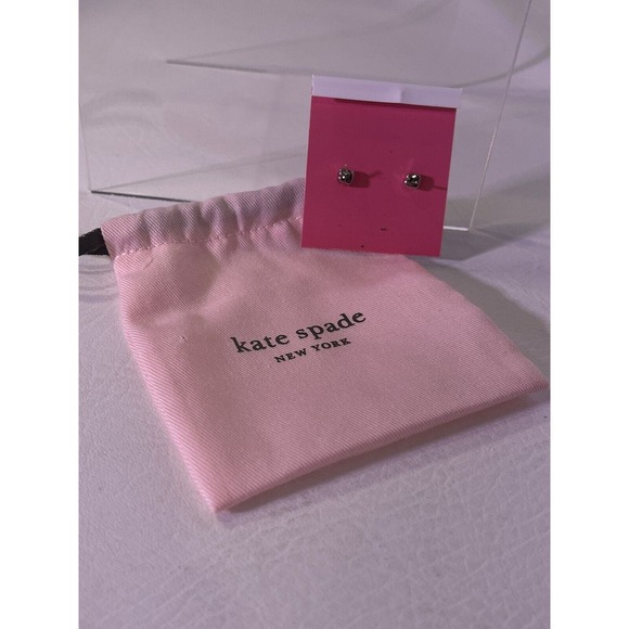 New Kate Spade Round Spade in Circle Earrings New No Tags - Picture 3 of 3